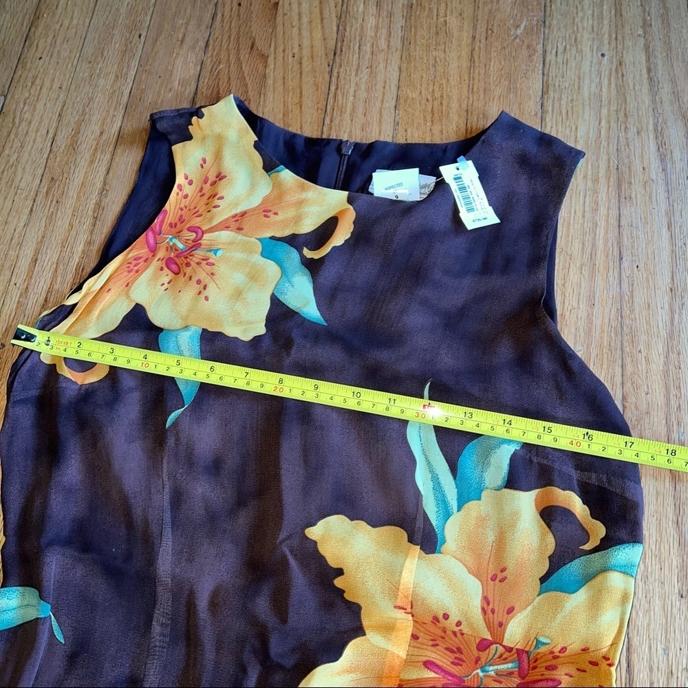 NWT Vintage Coldwater Creek Dress Womens 6 Floral Rayon Sleeveless Made in USA - Picture 4 of 6